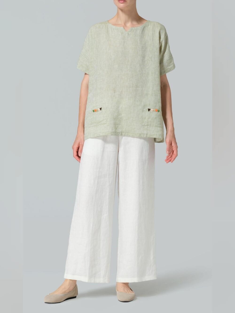 Vivid 100% Linen Top